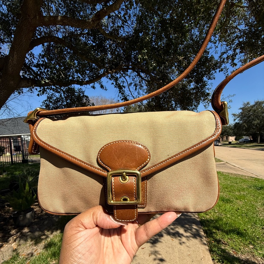Coach Canvas and leather 9120 small shoulder bag